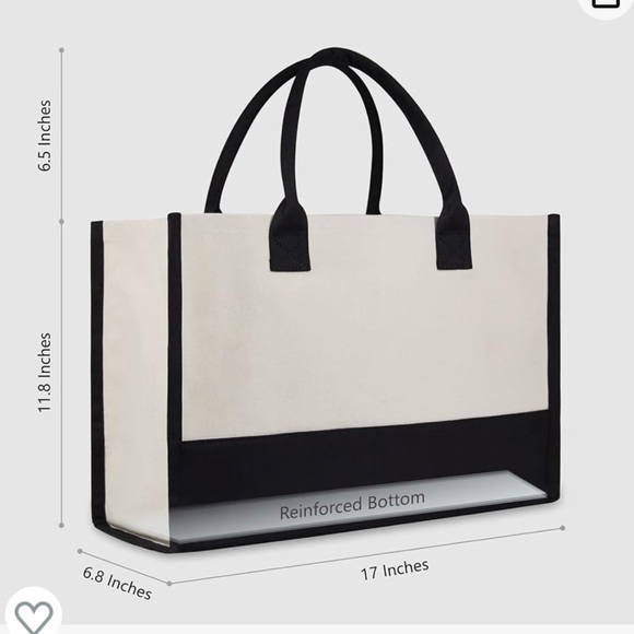 Beautiful jute/canvas tote bag. NWT Letter A - Picture 2 of 5